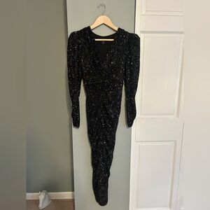 Express Black Sequin Dress